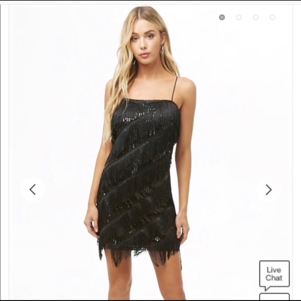 Cute Black Fringe Dress